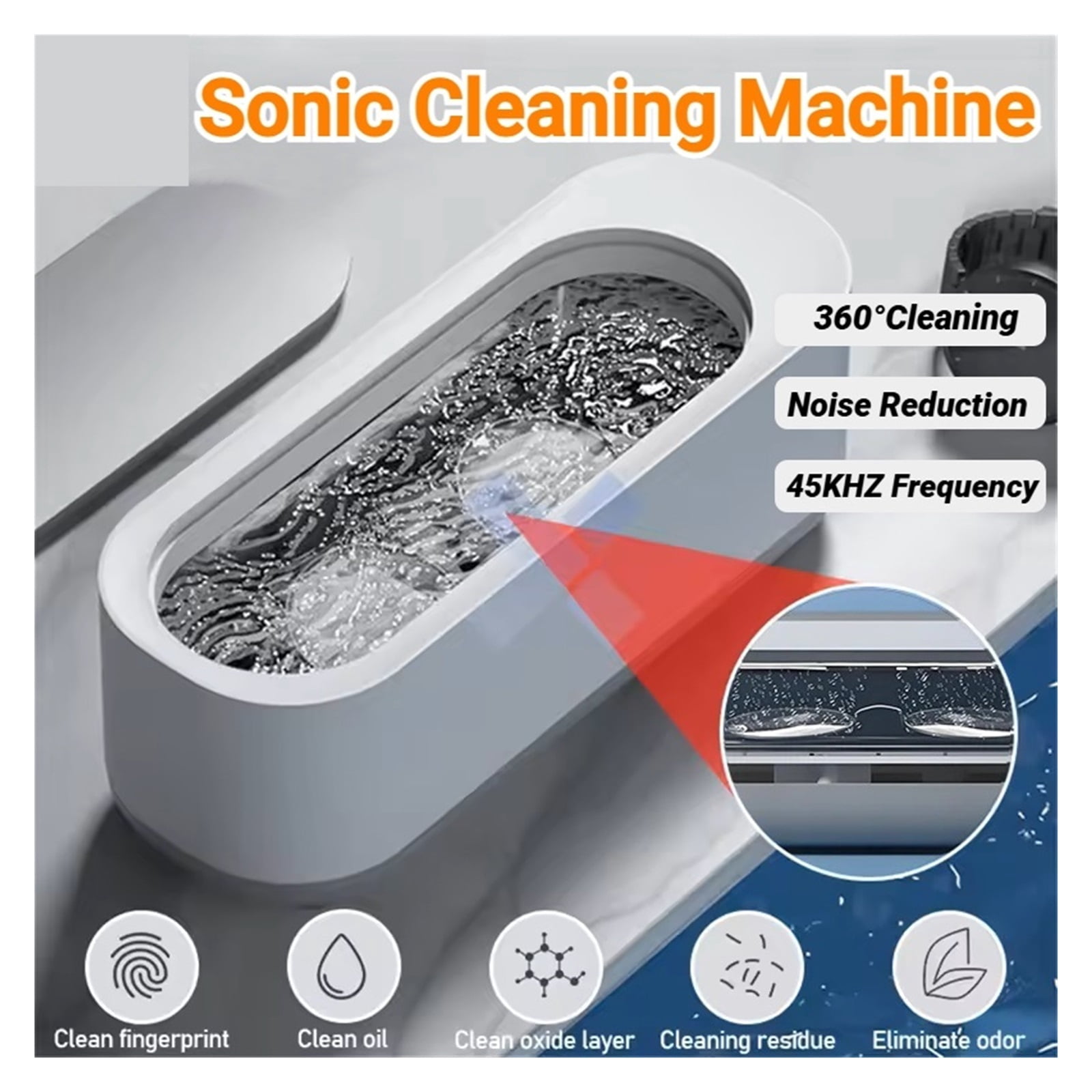 Ultrasonic Cleaning Machine Eyewear cleaner household Jewelry Toothbrush Tooth Cover Jewelry Cleaning Machine