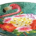 thumbnail image 4 of Teamson Home 17.8" Outdoor Handpainted Flamingo Glass Birdbath, Multicolor, 4 of 5