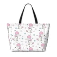 thumbnail image 2 of Xecao Cute Poodle Dog for versatile beach bag for women includes zipper pockets and waterproof material, ideal for vacations and adventures., 2 of 7