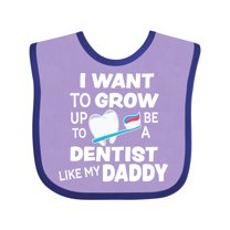 Inktastic I Want to Grow Up to Be a Dentist Like My Daddy Boys or Girls Baby Bib
