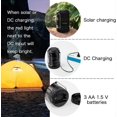 thumbnail image 2 of 4 Pack Solar USB Rechargeable 3 AA Power Brightest COB LED Camping Lantern with Magnetic Base, 2 of 5