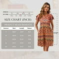 thumbnail image 2 of SHIBEVER Womens Dresses Summer Midi Short Sleeve Dresses for Women Boho Floral Mini Casual Side Pocket Women Dress V Neck Comfy Bohemian Flowy Dress L, 2 of 9