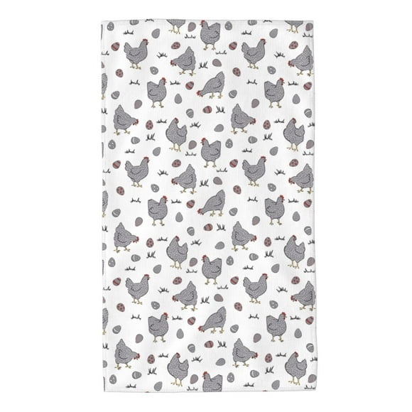 Balery Funny Chicken Toalla de Microfibra Premium con Estampado – 27.5x16 pulgadas, Alta Absorción, Suave y Aterciopelada, Secado Rápido