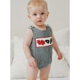 thumbnail image 5 of BemeyourBBs Baby Boy Plaid Romper Summer Round Neck Sleeveless Jumpsuits, 5 of 9