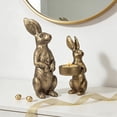 thumbnail image 3 of Set de figuras DN DECONATION con conejito de pascua dorado con candelita, 3 of 7