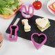 thumbnail image 2 of Gibobby Cute Cake Tools Cortadores en forma de corazón / estrella / flor Juego de cortadores de galletas de plástico de inoxidable(Rosa), 2 of 5