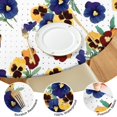 thumbnail image 4 of Pioneer Flower Floral Print Pattern Round Fitted Tablecloth with Elastic Edge,Dining Table Cover Waterproof,Outdoor Round Tablecloth for Camping,Dining,Indoor and Outdoor, 4 of 7