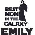 thumbnail image 1 of Best Mom In The Galaxy Logo Cartoon Character Customized Wall Decal - Custom Vinyl Wall Art - Personalized Name - Baby Girls Boys Kids Bedroom Decal Room Wall Art Sticker Decoration Size (30x27 inch), 1 of 1