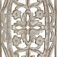 thumbnail image 7 of Rectangular Mango Wood Wall Panel Hand Crafted With Intricate Carving, White and Brown, 7 of 7