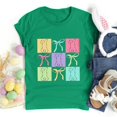thumbnail image 4 of Plebaso T-Shirts de Pâques pour Femmes Manches Courtes Imprimés Graphiques Hauts Été Décontractés Amples, 4 of 6
