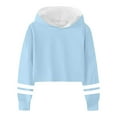 thumbnail image 4 of Emitonse Kids Girls Hoodies Long Sleeve Sweatshirts Drawstring Pullover with Pocket Soft Clothing for Teen Girls Size for 4-5 Years,Sky Blue, 4 of 4