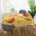 thumbnail image 5 of SKYSONIC 60"x60" Square Tablecloth with Coffee Cups Prints, Anti-Wrinkle and Smooth Table Cloth for Kitchen/Home/Dinning Wedding Decoration, 5 of 7