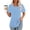 Blue, variant on Swuxness Women Short Sleeve Casual T Shirts, Spring and Summer Tops, Ladies Crew Neck Solid Color Fashion Comfortable Loose Pullover Tee Gray, S