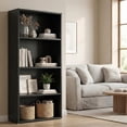 thumbnail image 2 of CONCETTA 4 Shelf Bookcase, 42 Inch Tall Floor Standing Open Bookshelf for Home Office and Living Room, Black, 2 of 9
