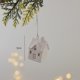 thumbnail image 3 of Adornos de cerámica blanca para árbol de Navidad, decoración con forma de casa de Papá Noel y muñeco de nieve, colgante para regalo de Año Nuevo, 3 of 5