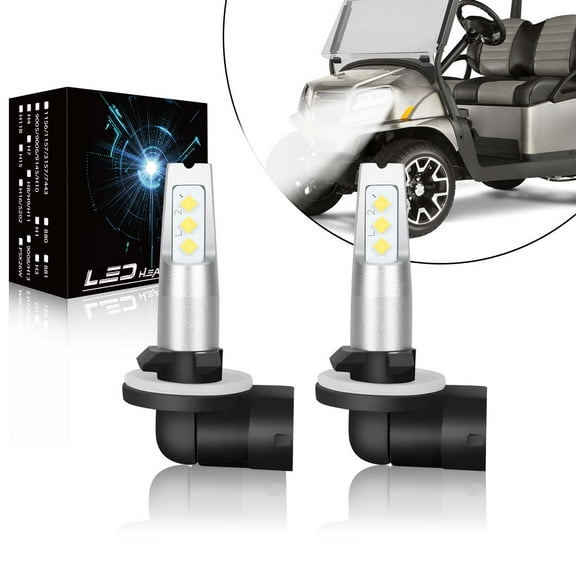 FZPJJNB For Club Car DS 101988101 1999-2020 881 889 LED Headlights White Bulbs Replace ,6000k White,Pack of 2