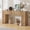 Oak-B, variant on Winkalon 63" Fluted Entryway Console Table, Farmhouse Long Narrow Wooden Sofa Table Behind the Couch for Living Room, Hallway, Entrance, Foyer, Black