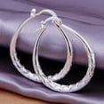 thumbnail image 4 of Rygai 925 Sterling Silver U Shape Hoop Dangle Earrings for Women, 4 of 5