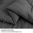 thumbnail image 3 of MERITLIFE Dark Grey Lightweight Plain Bedding Comforters Sets, All Season Fluffy Bed Set (90x90In Comforter & 2 Pillowcases),Queen, 3 of 10