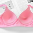 thumbnail image 4 of EOYWHK Plus Size Bras for Women 's Sexy Comfortable Breathable Small Chest Gathered Side Breast Bra Small Cup Bra Thin Cotton No Steel Ring Breathable Bow Adjustable Shoulder Strap, 4 of 7