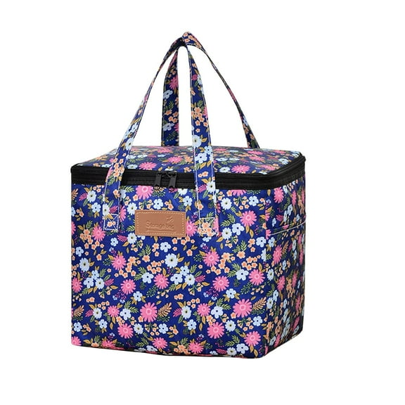 pdqouc Square Thermal Insulation Lunch Bag Outdoor Camping Picnic Tote Bag Food Storage Box School Office Work Portable Bags