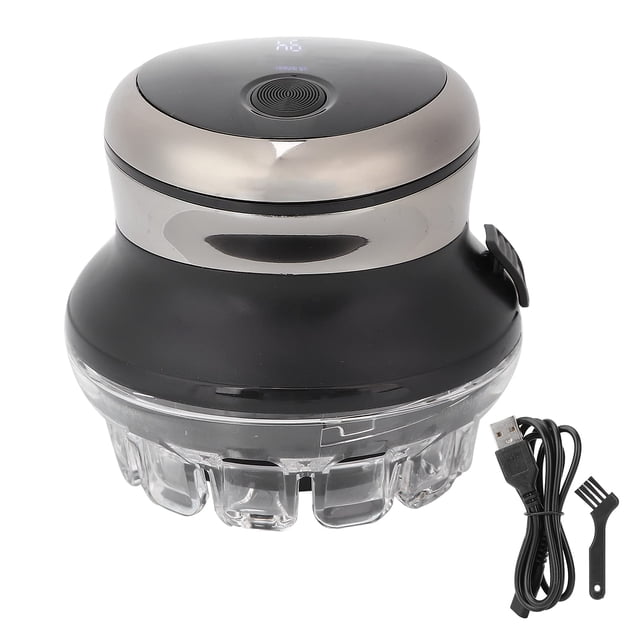 Afeitadora Eléctrica de Cabeza, Afeitadora Recargable para Cabeza y Cara para Hombres, Afeitadora Eléctrica Impermeable para Hombres Calvos, Kit de Aseo Eléctrico con Pinza