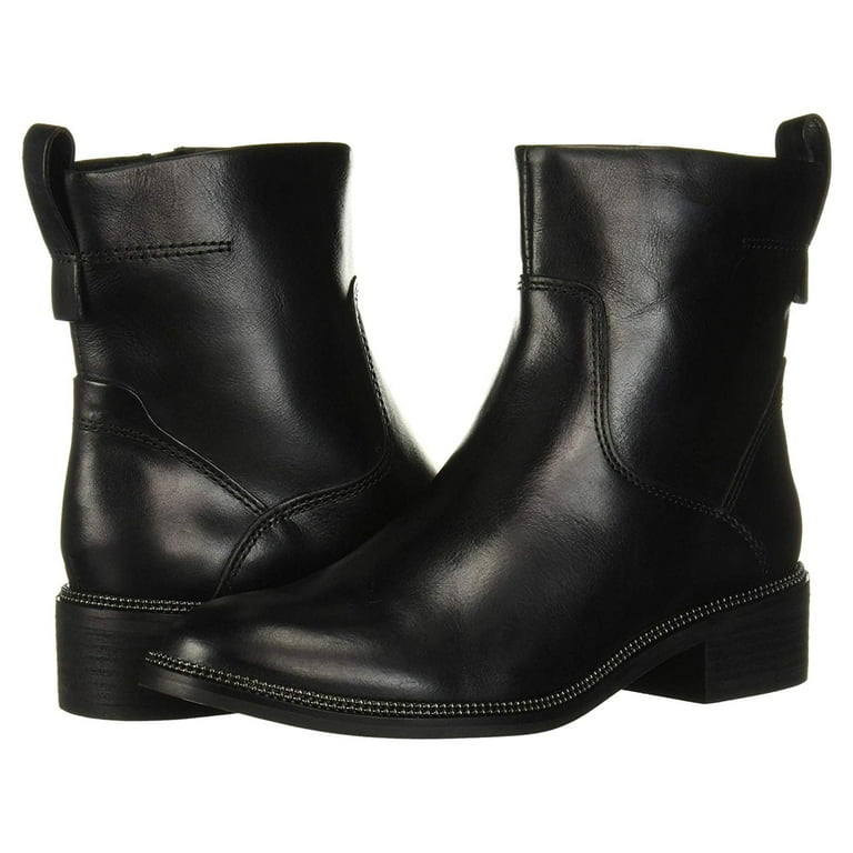 Franco Sarto Women's Brindle Chelsea Boot, Black Leather, Size