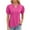 Hot Pink, variant on Women Summer Tunic Tops 2024 Puffy Short Sleeve V Neck Eyelet Shirt Casual Loose Fit Solid Ruched Dress Blouse