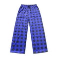 thumbnail image 4 of Manxivoo men's Pants Mens Pajamas Plaid Pajama Pants Sleep Long Pant with Pockets Soft Pj Bottoms Classic Home Wear Elastic Waist Mens Pants Blue, 4 of 5