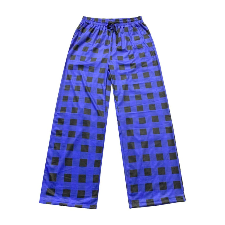 Grey Sweatpants For Men Mens Pajamas Plaid Pajama Pants Sleep Long Pant  With Pockets Soft Pj Bottoms Classic Home Wear Elastic Waist