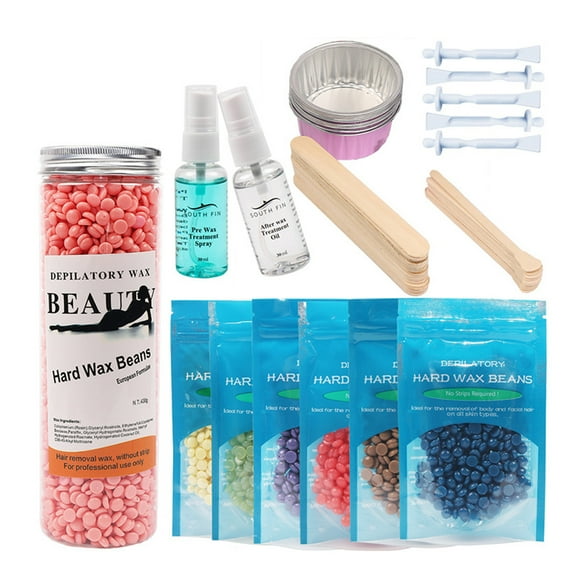 Wax Bean Kit Used with Home Wax Warmer for Home Waxing Multi-functional Hair Removal Tools After & Pre Wax Treatment Spray for Men & Women Eyebrow Nose Face Body Hair Removal