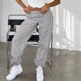 thumbnail image 1 of Pantalones Cargo De Paracaídas Pantalones cargo para mujer Cordón Y2K Pantalones para mujer Joggers Monos (Gris XS) Cgtredaw Para estrenar, 1 of 6