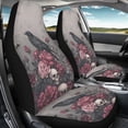 thumbnail image 4 of XYZCANDO Car Seat Covers Waterproof Car Front Seat Covers Car Seat Covers Front Seats Easy Install Elastic SUV Van, Raven Rose Pattern, 4 of 10