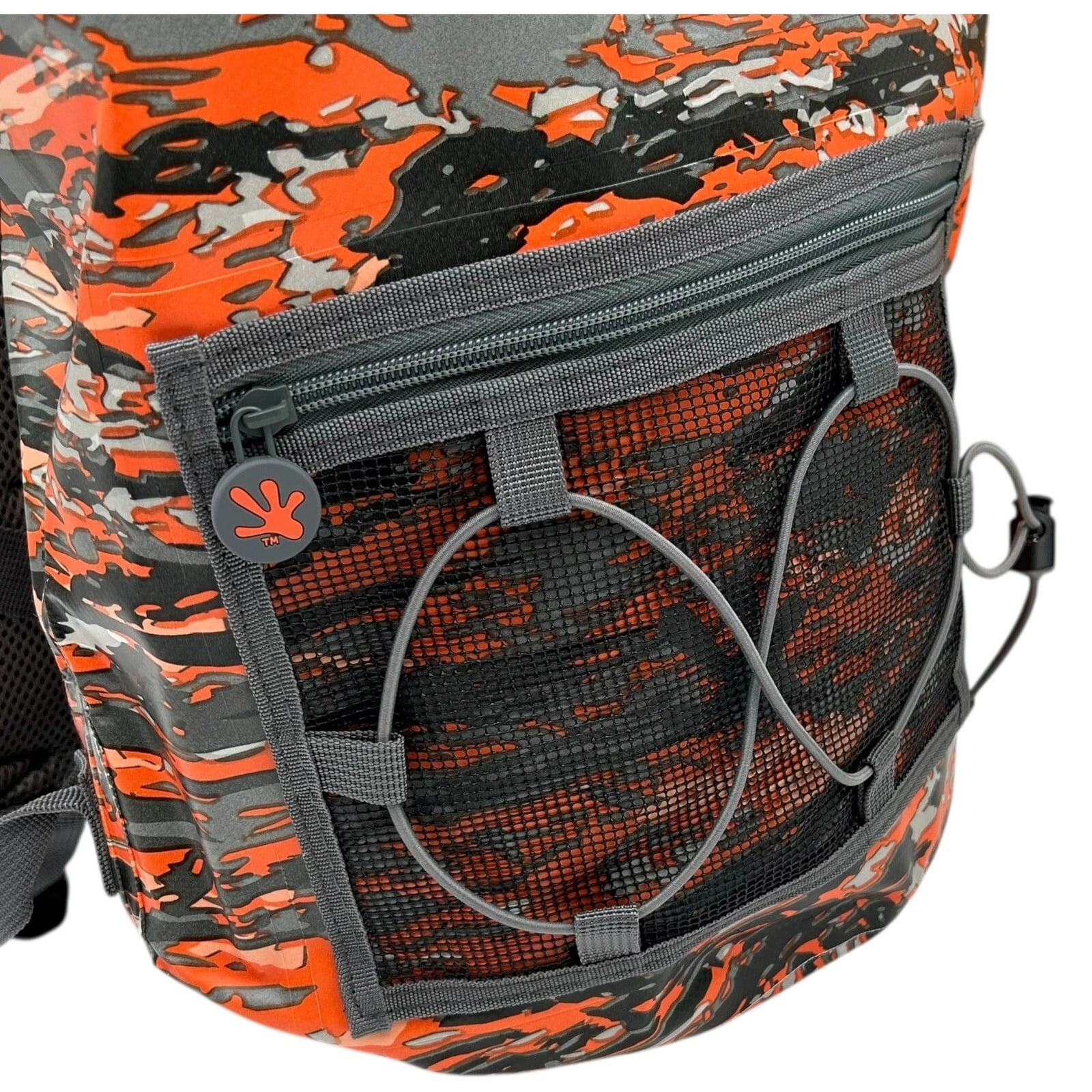 GECOBRANDS Hydroner 20L Camo Dry Bag Waterproof Backpack Orange-Gray Roll Top