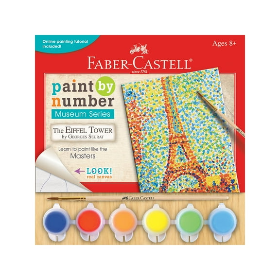 Faber-Castell Museum Series Paint By Number Kit 6"X8"-The Eiffel Tower