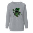 thumbnail image 3 of St. Patrick's Day Sweatshirt For Women Shamrock Clover Printed St Patty's Day Outfits Casual Loose Long Sleeve Tops, 3 of 5
