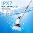 thumbnail image 3 of Saridi Electric Spin Scrubber, Cordless Power Scrubber 9 Heads Shower Cleaning Brush with Adjustable Handle for Bathroom Floor, 3 of 8