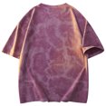 thumbnail image 3 of Jinhomg Men's Cotton T-Shirts Oversized Comfy Short Sleeve Crew Neck Tees Vintage Washed Solid Tops Casual Loose Daily Wear 2025 Saving Purple XXXL, 3 of 4