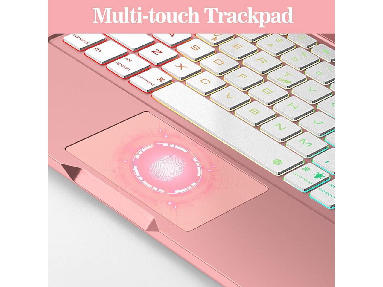 Touchpad Keyboard Case for iPad Air 5 10.9 inch 2022 / iPad Air 4 10.9 inch 2020 / iPad Pro 11 2021/2020/2018 with Multi-Touch Trackpad / Pencil Holder, 360° Rotatable,7 Color Backlit