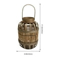 thumbnail image 3 of Kuyiluo Woven Lantern 1Pc Retro Hand-woven Wind Lantern Wooden Candlestick Decor Home Adornment, 3 of 10