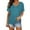 KB485 Sky Blue, variant on Womens Basic Tops Short Sleeve Off Shoulder Neck Solid Color Loose Fit Fashionable Shirt Black Size Xl