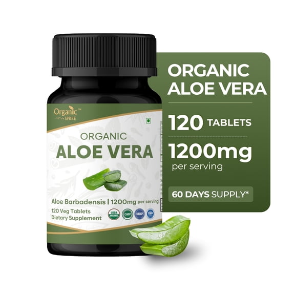 ORGANIC SPREE Aloe Vera Tablets | Aloe Barbadensis(Aloe Vera) | USDA Organic Certified