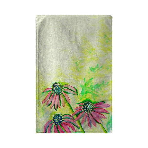 Betsy Drake Interiors Cone Flowers Beach Towel