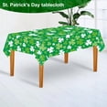 thumbnail image 3 of St Patricks Day Tablecloth 54'' x 108'' Inch Table Covers Lucky Green Shamrock Plastic Table Cloth Waterproof Table Cloth for Irish St. Patrick's Day Party Decoration, 3 of 6