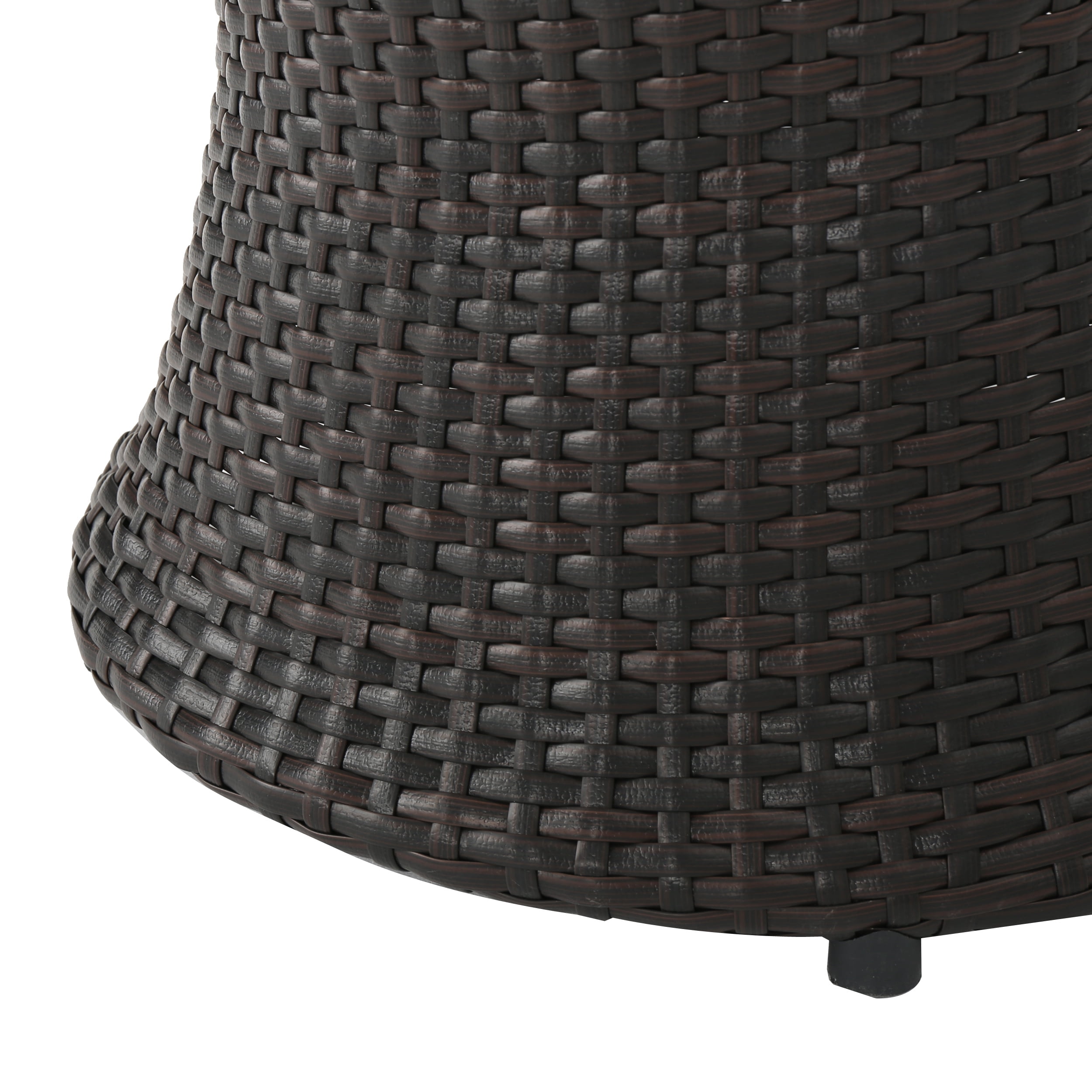 Brown Wicker Outdoor Brown Accent Table