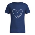 thumbnail image 6 of TIHLMK Mens Tshirts Summer Men Couples Lover 's Day Short Sleeve Love Letter Print T Shirts Tops, 6 of 7