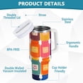 thumbnail image 2 of Yayeee 30oz Stainless Steel Tumbler with Straw and Handle Double-Wall Insulated Travel Water Bottle, Colorful Jars, 2 of 8