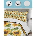 thumbnail image 4 of Quilts Queen Size, Sunflower Soft Comforter Bedding Set for Bed, Watercolor Summer Botanical Yellow Lightweight Quilted Bedspread with Pillow Cover(2 Pieces) for All Season, 90x96 Inch, 4 of 6