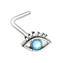 Body Accentz Nose Stud L-shaped All Seeing Evil Eye ring design tops Ax