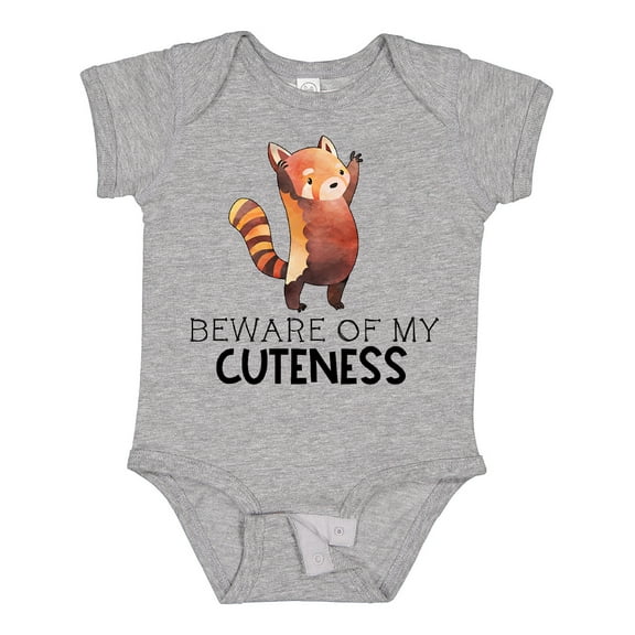 Inktastic Beware of My Cuteness Cute Red Panda Boys or Girls Baby Bodysuit
